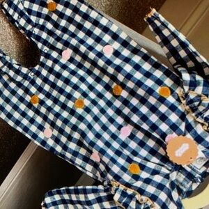 Charming navy checkered one piece